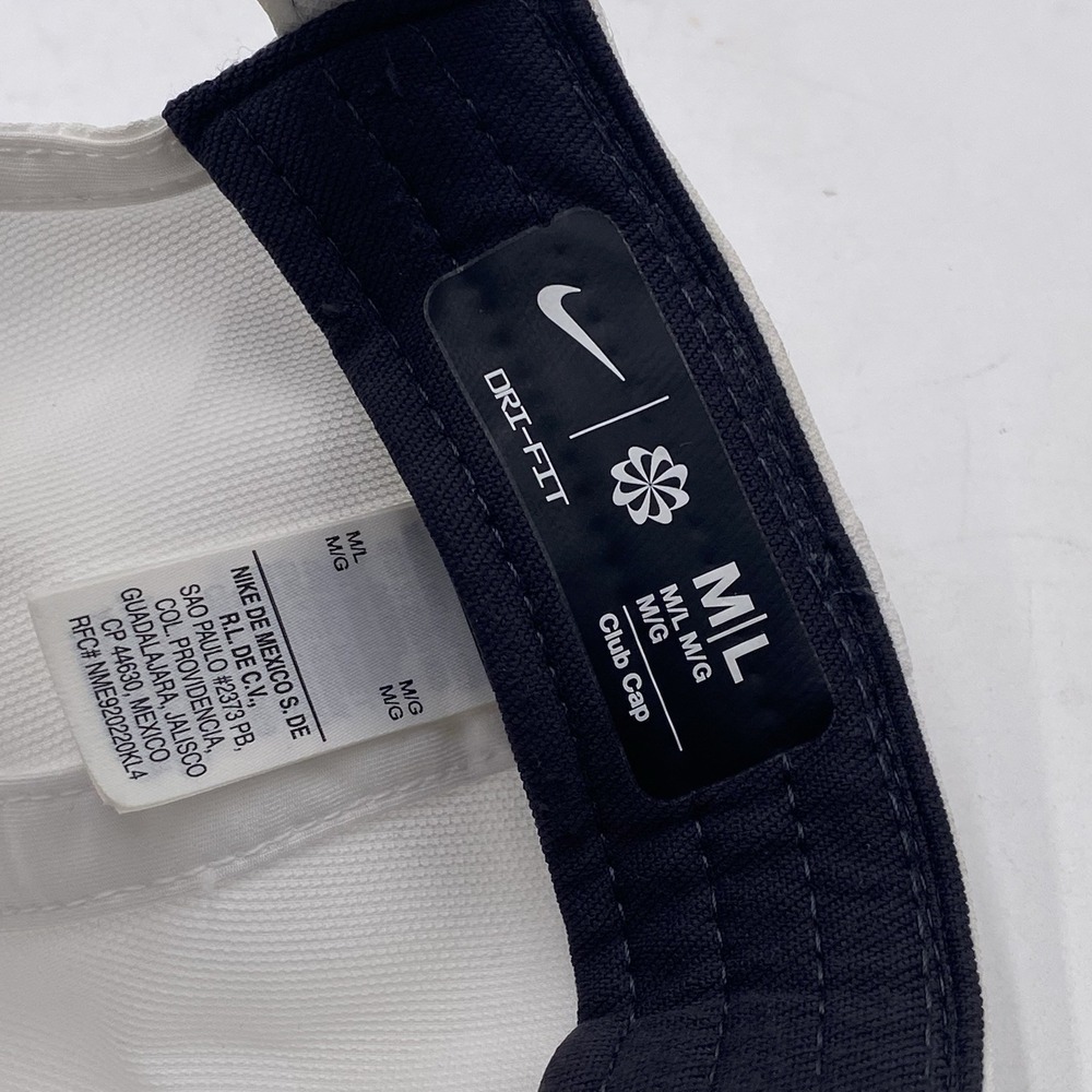 Nike Golf Hat Club Cap M/L SnapBack  White  OSFM Cleaned Drifit See Pics - Picture 11 of 11